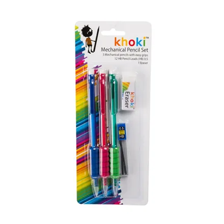 Hb Mechanical Pencil Set, 3-Piece