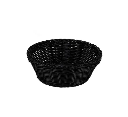 Woven Plastic Basket, 18 X 6cm, Round