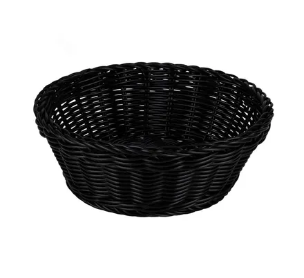 Woven Plastic Basket, 21 X 7cm Round