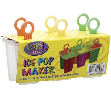 Ice Lolly Maker, 6 Divisions, 62ml Each