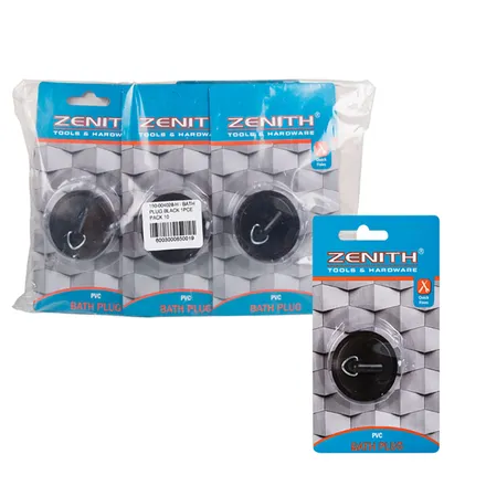 Bath Plug Rubber Black