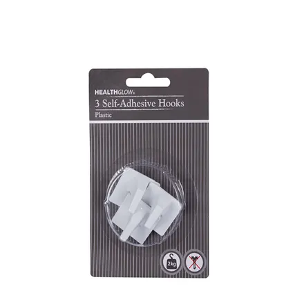 Plastic Square Hooks Self Adhesive