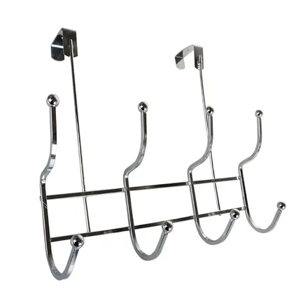 Chrome Plated Over Door Hanger 8 Hooks