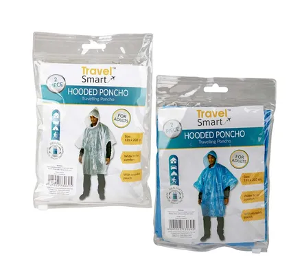 Poncho With Hood, 132 X 202cm, 2-Piece