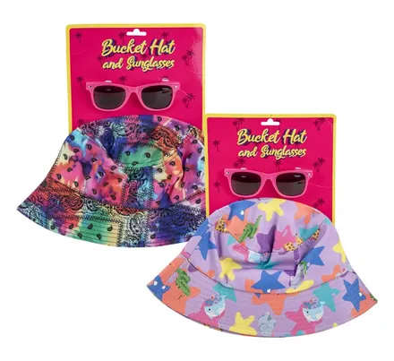 Bucket Hat And Sunglass Set