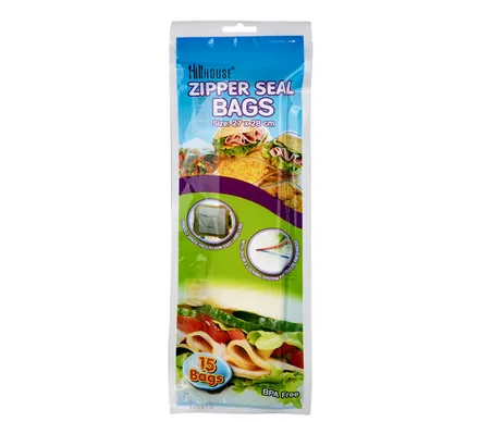 Zipper Seal Sandwich Bags, 27 X 28cm,