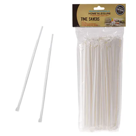 Flexible Straws Paper Wrapped, 100-Piece