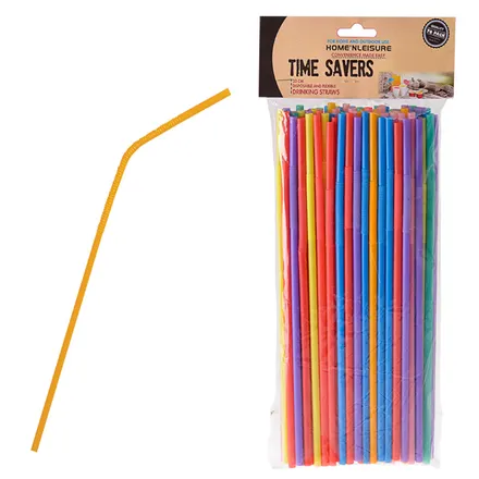 Flexible Straws 33cm, 70-Piece