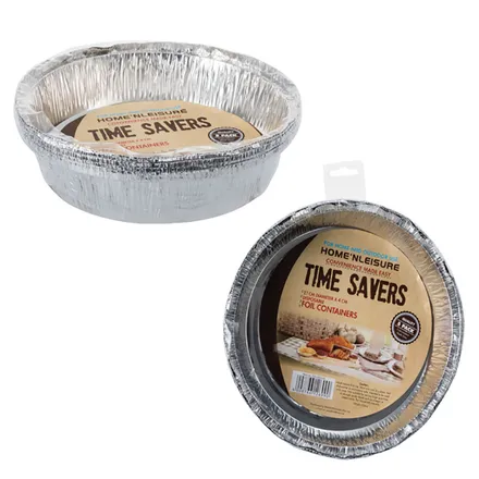 Foil Pie Dishes, 21cm Diameter, 5-Piece