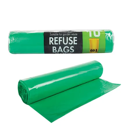 Refuse Bags Green, 75 X 95cm, 10-Piece