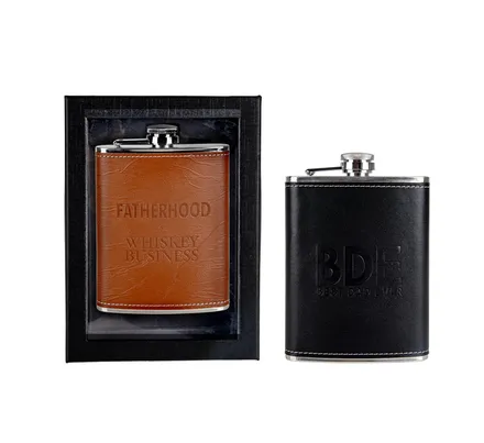 Pu Leather Stainless Steel Hip Flask