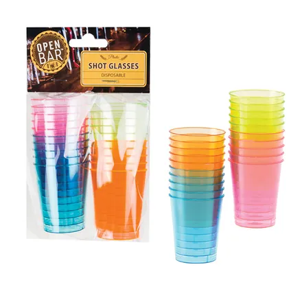 Plastic Shot Glass, 20-Piece 9g