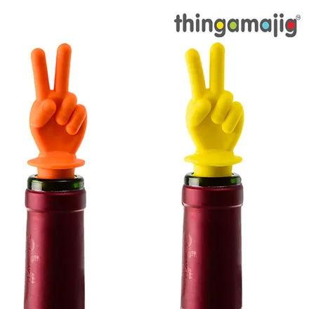 Thingamajig Bottle Stopper Peace Sign