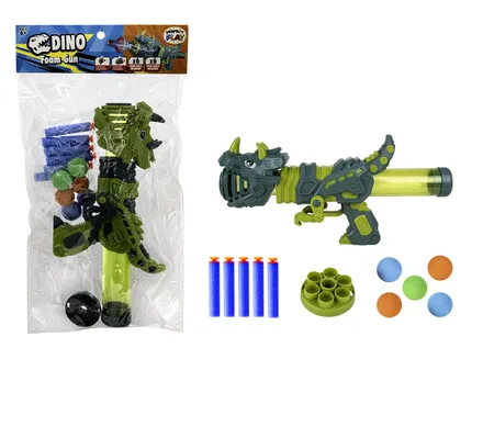Dinosaur Gun 2-In-1 Foam Dart/Ball 33cm