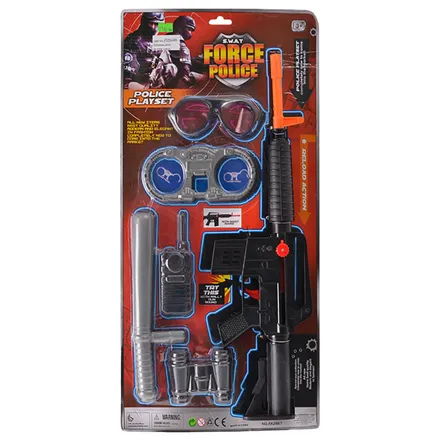 Police Rifle Gun Play Set, 6-Piece