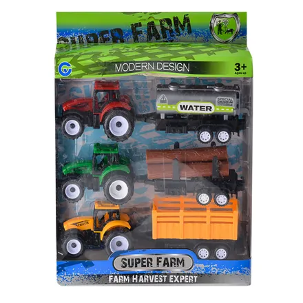 Farm Tractor Play Set, 6-Piece