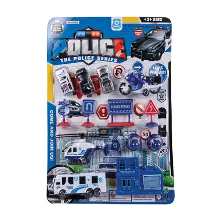 Police Vehicle Play Set, 13-Piece