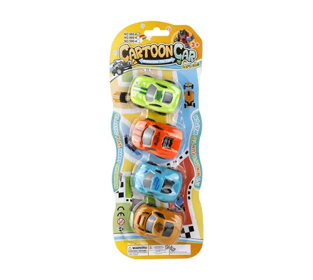 Cartoon Racer Set, 4-Piece Pull Back