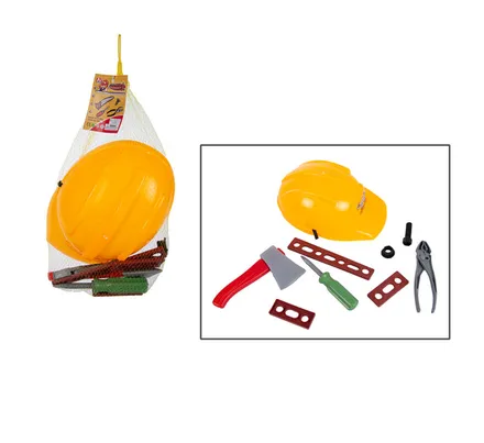 Construction Helmet & Tool Set, 9-Piece