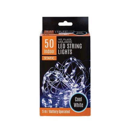 50 Bulb String Light Cool White, 5m