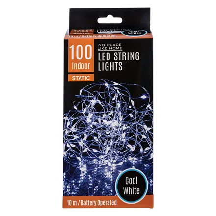 100 Bulb String Light Cool White, 10m