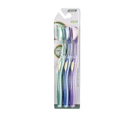 Adult Toothbrush, 3-Piece