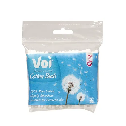 Voi Cotton Tipped Earbuds, 100-Piece