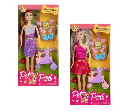 Fashion Doll With Pet, 29cm