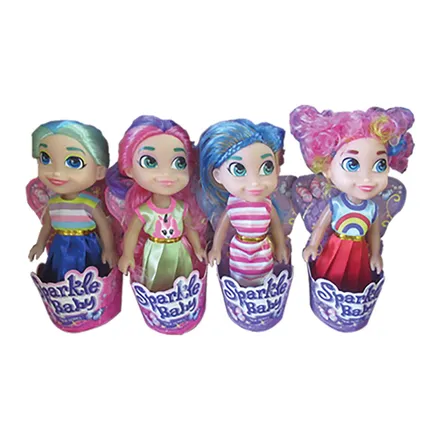 Mini Doll With Rainbow Locks, 15cm