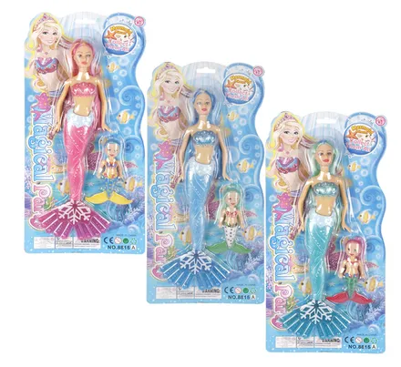 Mermaid Mom & Child Dolls