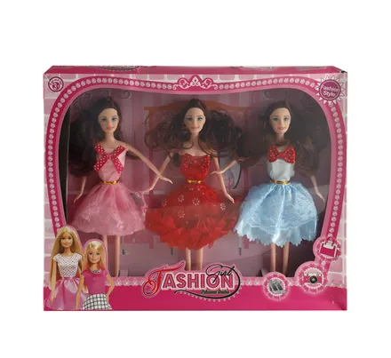 Set Of Three Fashion Dolls, 29cm