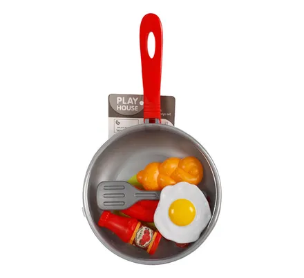 Pan Play Set With Food, 7-Piece