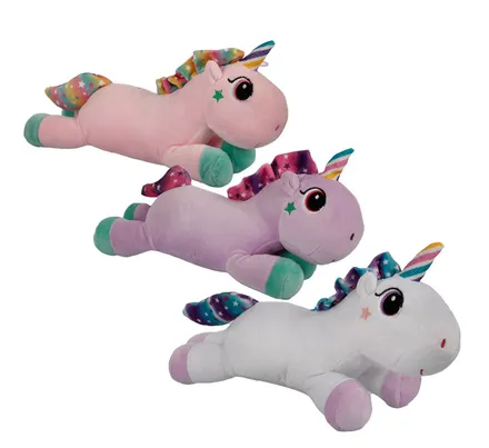 Stuffed Unicorn Pastel With Stars, 32cm