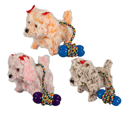 Stuffed Dog Walking Barking, 15cm