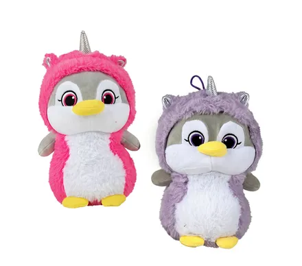 Stuffed Penguin With Unicorn Hoodie 29cm