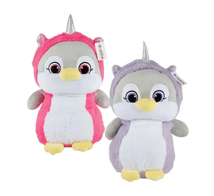 Stuffed Penguin With Unicorn Hoodie 47cm