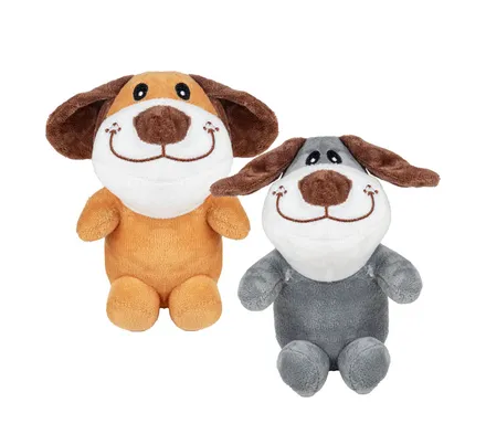 Stuffed Dog Smiling, 18cm