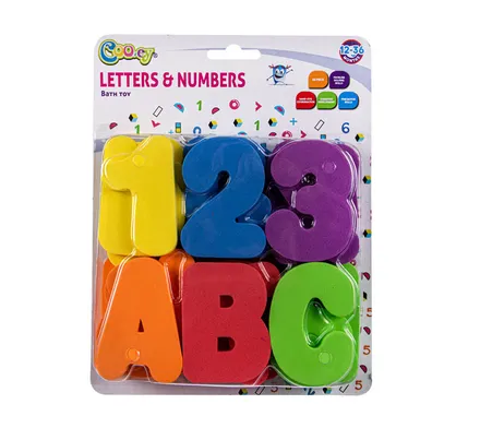 Bath Eva Letters & Numbers, 36-Piece