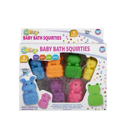 Bath Sensory Squirting Animals, 6-Piece