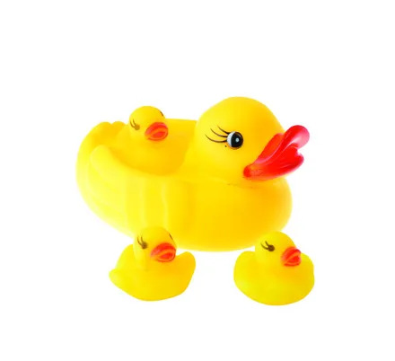 Vinyl Duck Mom & Baby Set, 4-Piece