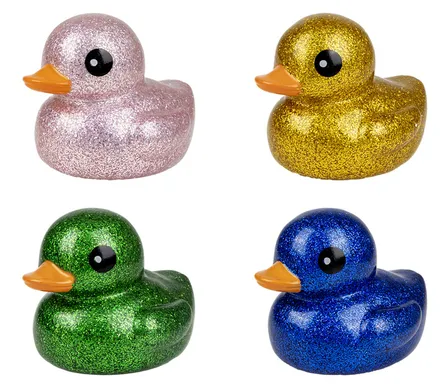 Vinyl Themed Glitter Duck 15cm