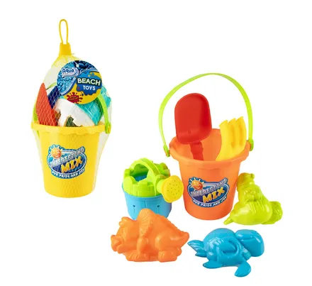 Beach Bucket Playset, 6-Piece