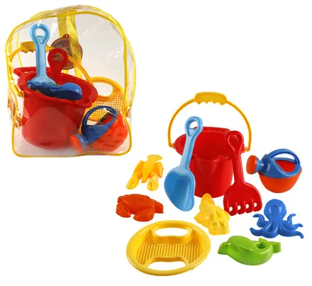 Beach Set In Pvc Backpack, 10-Piece