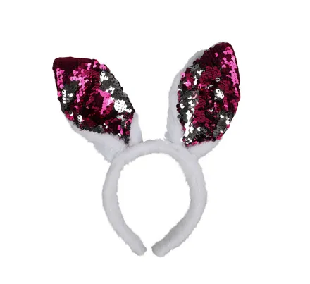 Bunny Headband With Sequins Ears