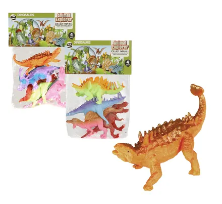 Bright Dinosaurs, 4-Piece