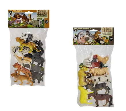 Farm Or Wild Animals, 10-Piece