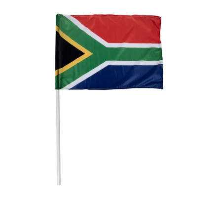 South African Waving Flag And Wood Dowel