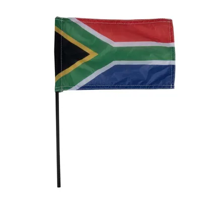 South Africa Waving Flag And Wood Dowel