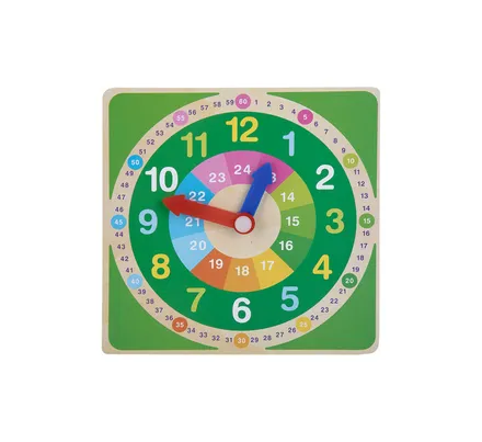 Educational Wood Clock