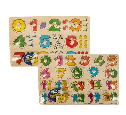 Wooden Push-In Board, Numbers